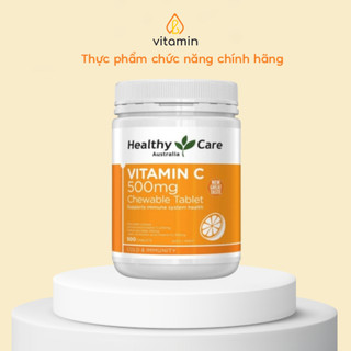 Viên nhai Healthy Care Vitamin C 500mg của Úc ( Đủ hũ 500 viên, 300 viên và 150 viên)