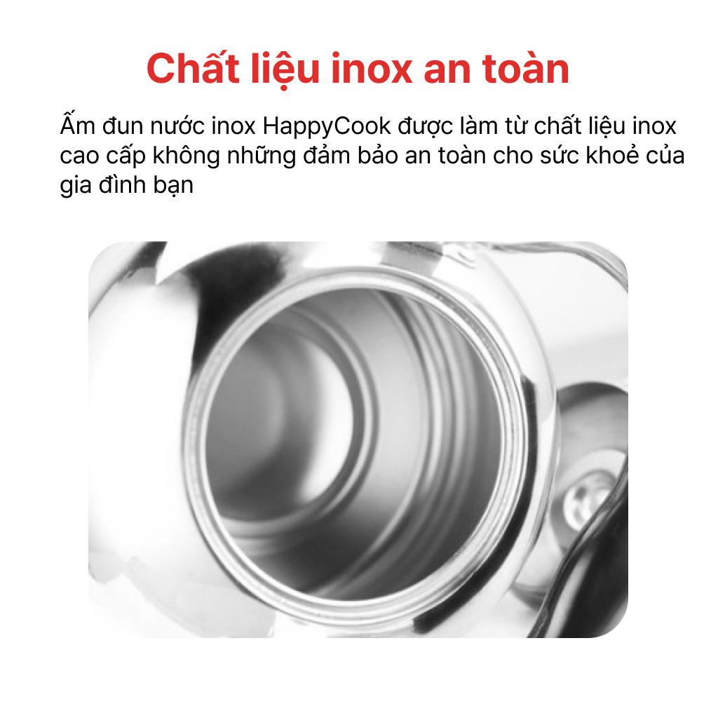 [Mã BMLTA50 giảm đến 50K đơn 99K] Ấm đun nước inox 3L, 5L, HAPPYCOOK