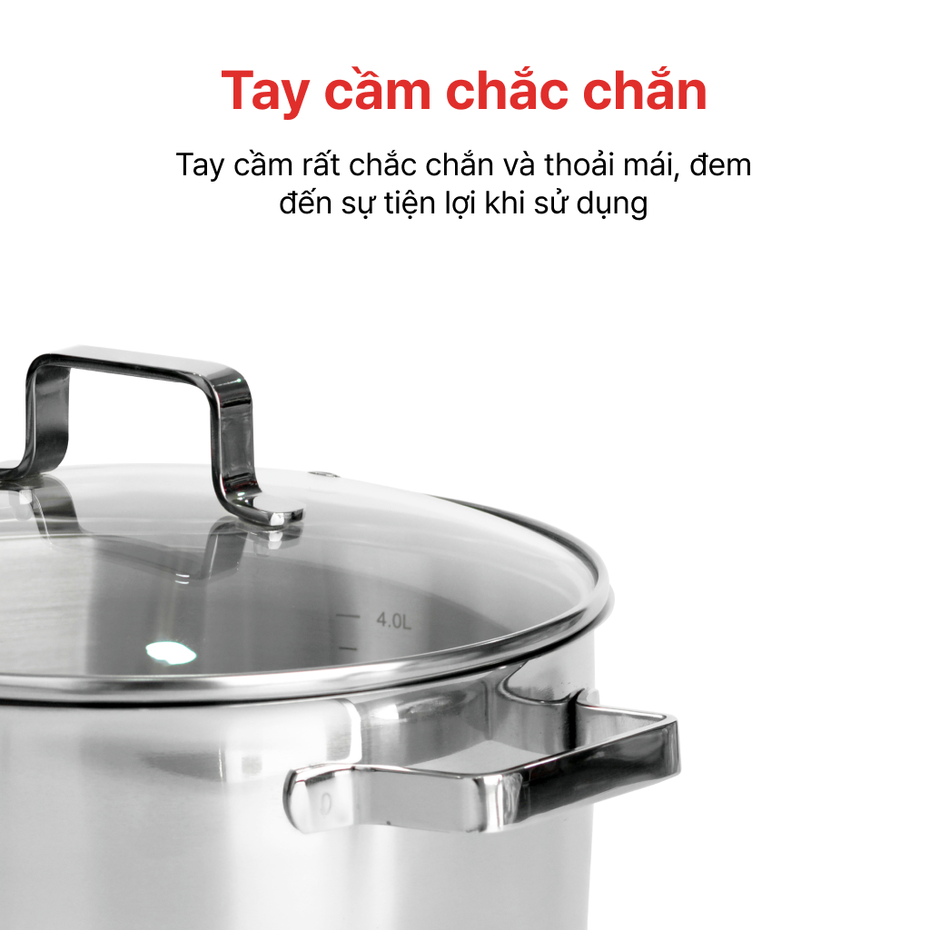 Bộ nồi Inox cao cấp 3 đáy Milan XP HAPPYCOOK, HC06-MLXP