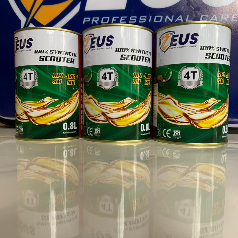 Dầu Nhớt Xe Máy ZEUS SCOOTER  SAE 10W40 100% SYNTHETIC 800ml Giá Rẻ Hiệu Quả Cao