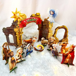   Mini  Bộ Lắp Ráp Mô Hình Hang Đá Giáng Sinh Chibi 28cm TAYTA 