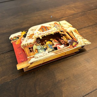 Thiệp 3D Ngôi Nhà Gỗ Tuyết Giáng Sinh Kèm Card Viết Tay