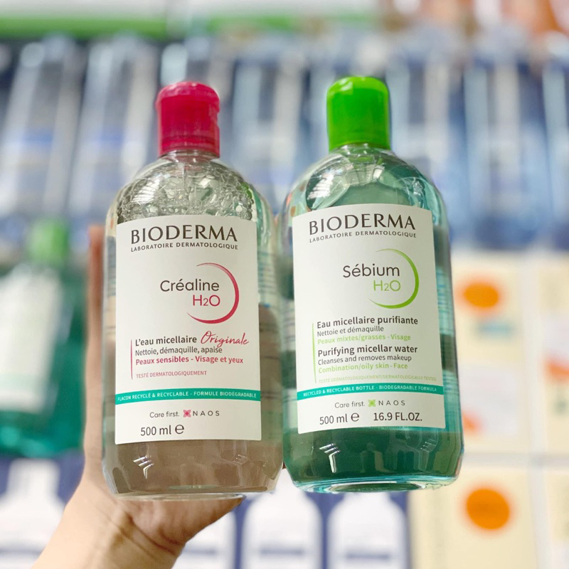 Nước Tẩy Trang Bioderma Chính Hãng Cho Da Dầu Mụn Và Da Nhạy Cảm 500ml, Bio 100ml Dịu Nhẹ