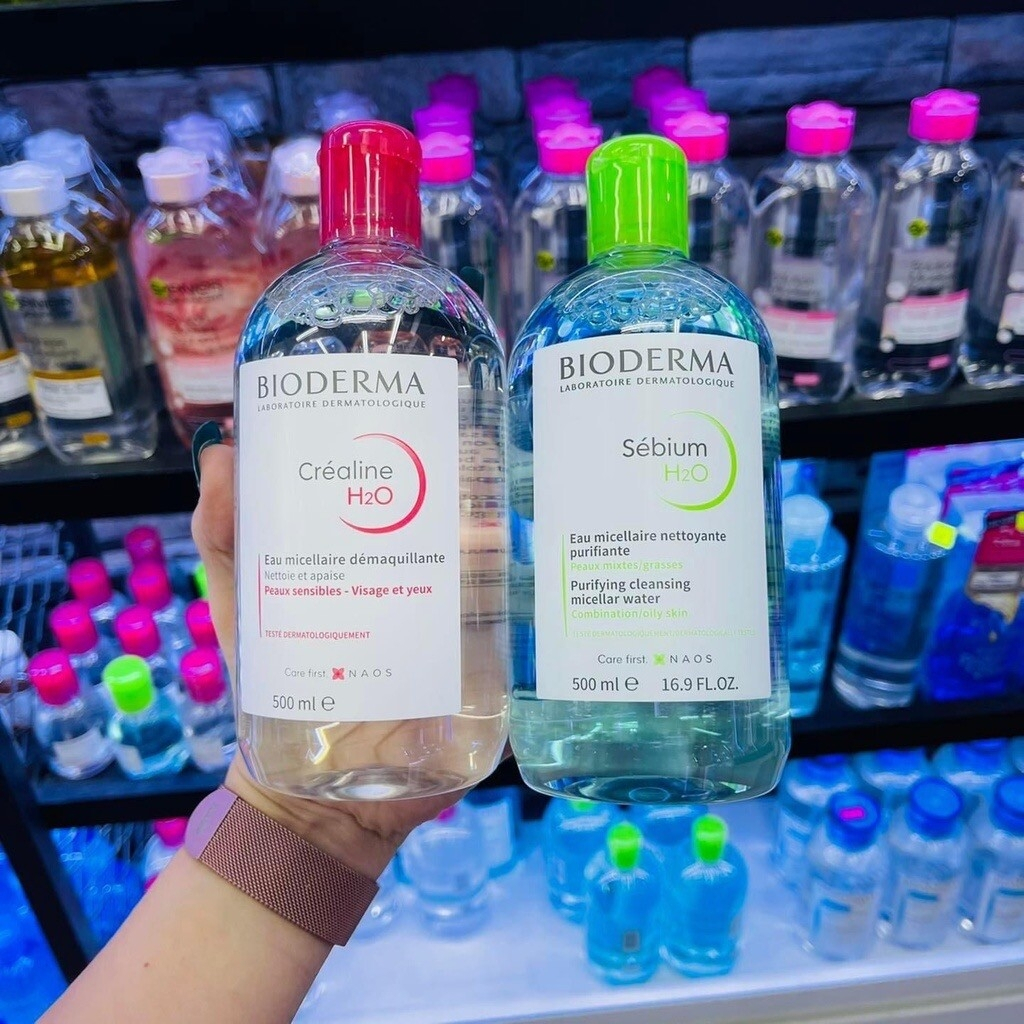 Nước Tẩy Trang Bioderma Chính Hãng Cho Da Dầu Mụn Và Da Nhạy Cảm 500ml, Bio 100ml Dịu Nhẹ