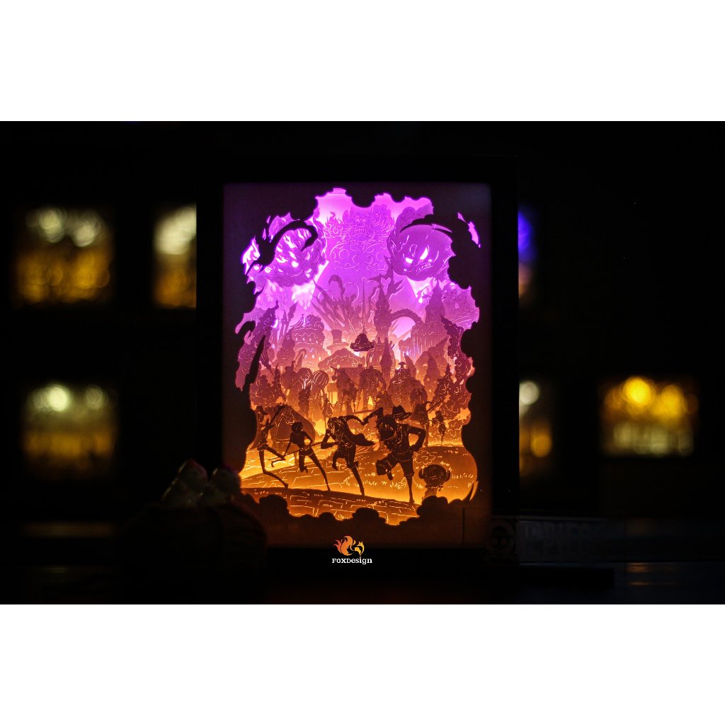 Đèn giấy nghệ thuật - One piece lightbox - Whole Cake Island (Big Mom)