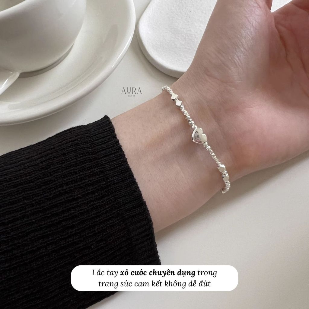 Vòng tay bạc nữ 925 lắc tay Lalin-Aura Silver-LT35