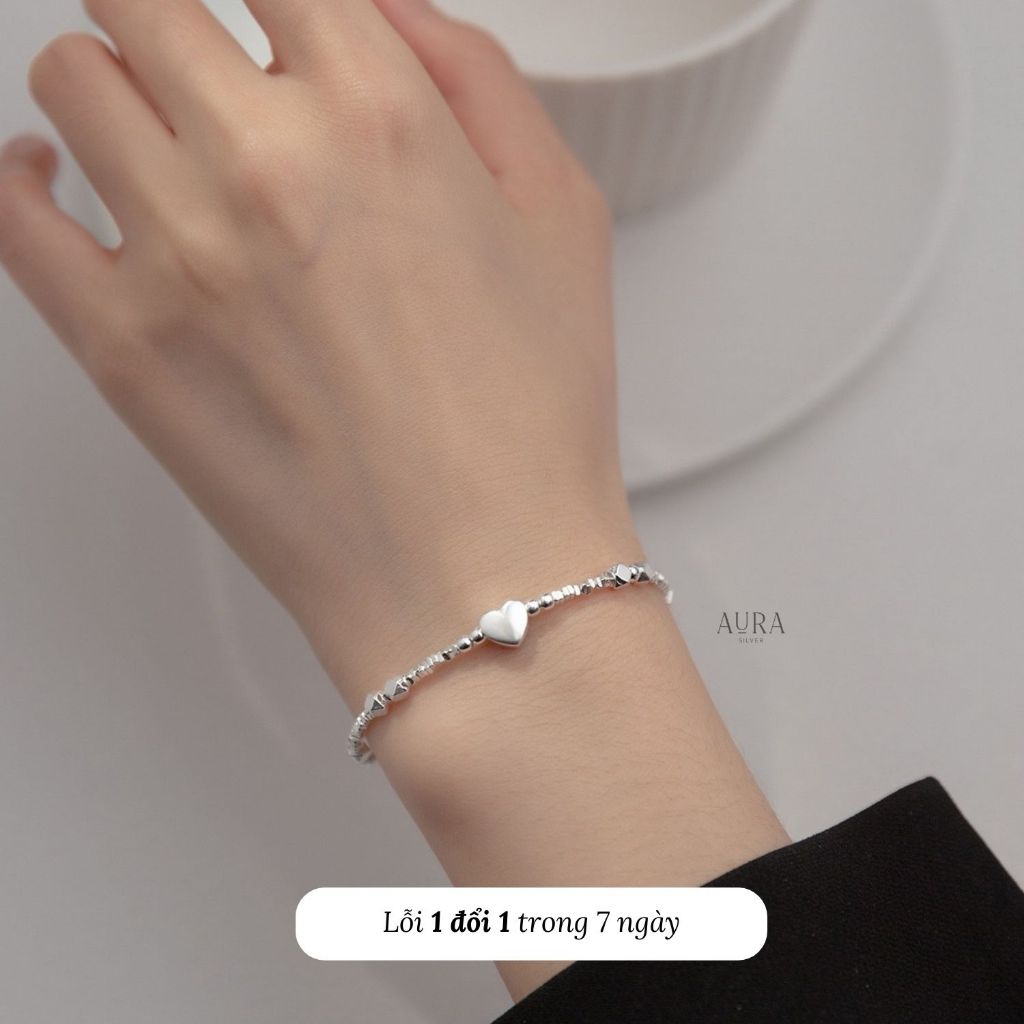 Vòng tay bạc nữ 925 lắc tay Lalin-Aura Silver-LT35