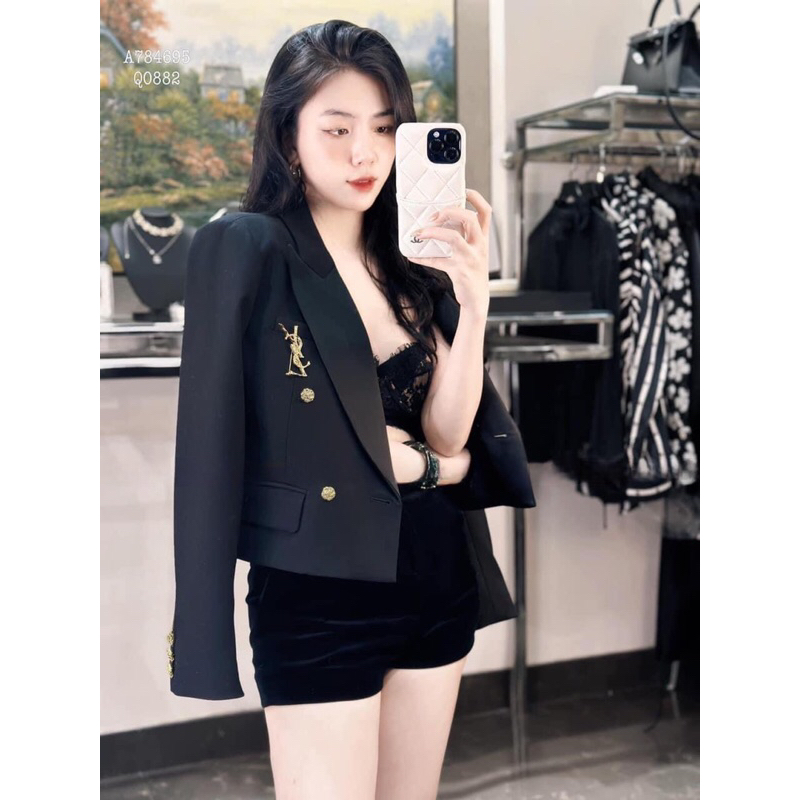 Áo khoác dáng ngắn BIGSIZE (có kèm tag ysl)