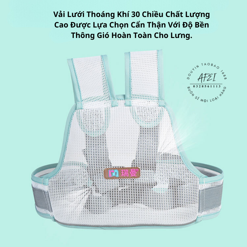 Đai Đi Xe Máy An Toàn Vải Lưới Thoáng Mát Cho Bé Từ 1-10 Tuổi - FL42
