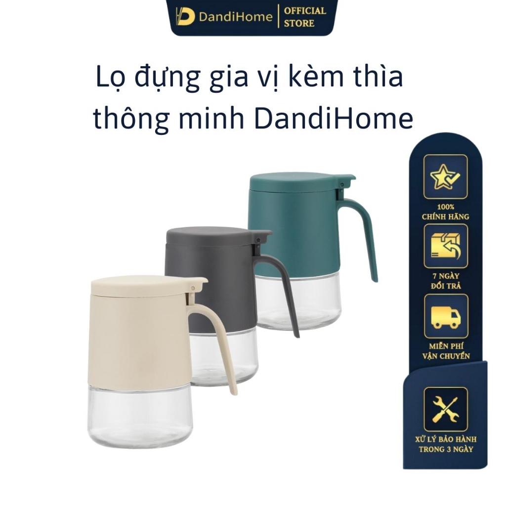 Lọ Đựng Gia Vị, Hũ Đựng Gia Vị Thủy Tinh Và Nhựa Pp Dandihome Có Thìa Thông Minh