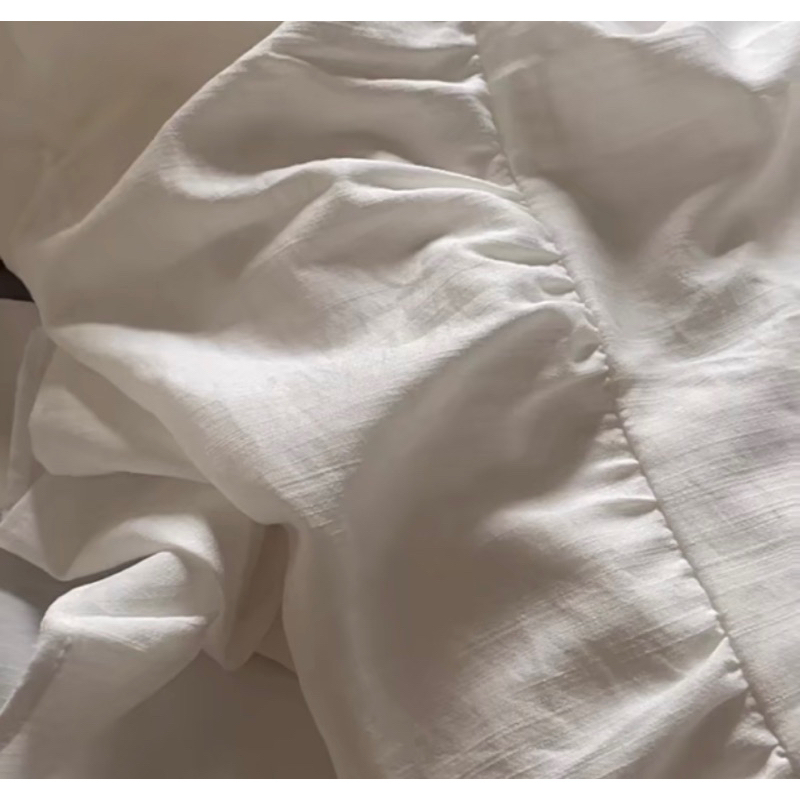 Chân váy dài tầng vải đũi Nhật dây rút