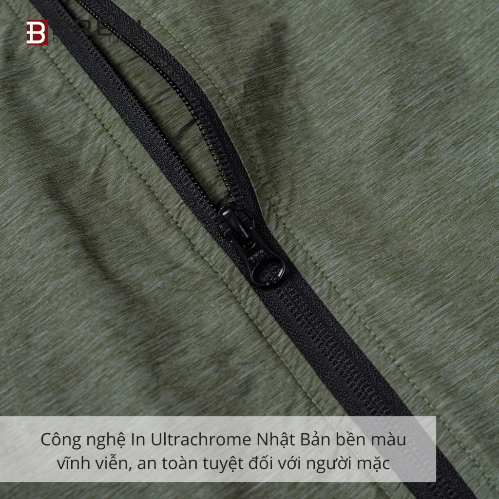 Áo Khoác Gió Thể Thao Nam Thương Hiệu Breli Áo Khoác Nam Màu Xanh Thiết Kế Cao Cấp - BAG2127-LBL