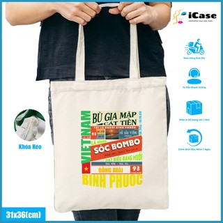 Túi vải Canvas iCase bộ sưu tập tỉnh thành Bình Phước - nhiều kích thước