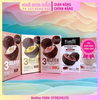 Bánh oreo viên bọc sữa/ nhân kem tan chảy vị dâu/ yogurt/ matcha 3Layer Hongkong hộp 100gam