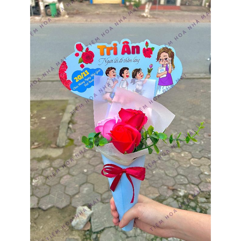 Bó hoa sáp 3 bông tặng 20/11