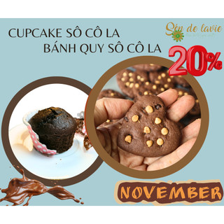 Bột làm Bánh Cupcake sô cô la và Bánh quy sô cô la gồm bột trộn, nguyên liệu và vật dụng làm bánh