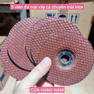 Đá mài vẩy cá 1 hoặc 5 viên , chuyên mài inox loại 1 tấc kích thước 100x3x16mm, đá mài mỏng, mài inox-Dụng Cụ cầm tay Na