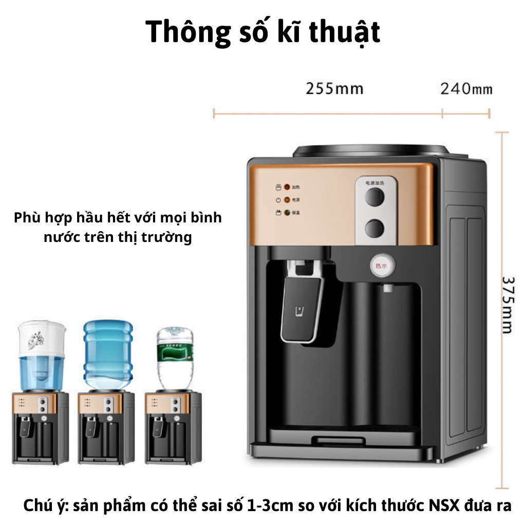 Bình lọc nước nóng lạnh, Cây nước nóng lạnh mini KAW làm nóng, lạnh nhanh bảo hành chính hãng 12 tháng