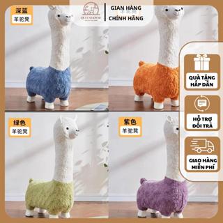  Ghế Lạc Đà Alpaca lông cừu siêu đáng yêu hàng nhập khẩu QueenHouse ghê đồ chơi trẻ em an toàn 
