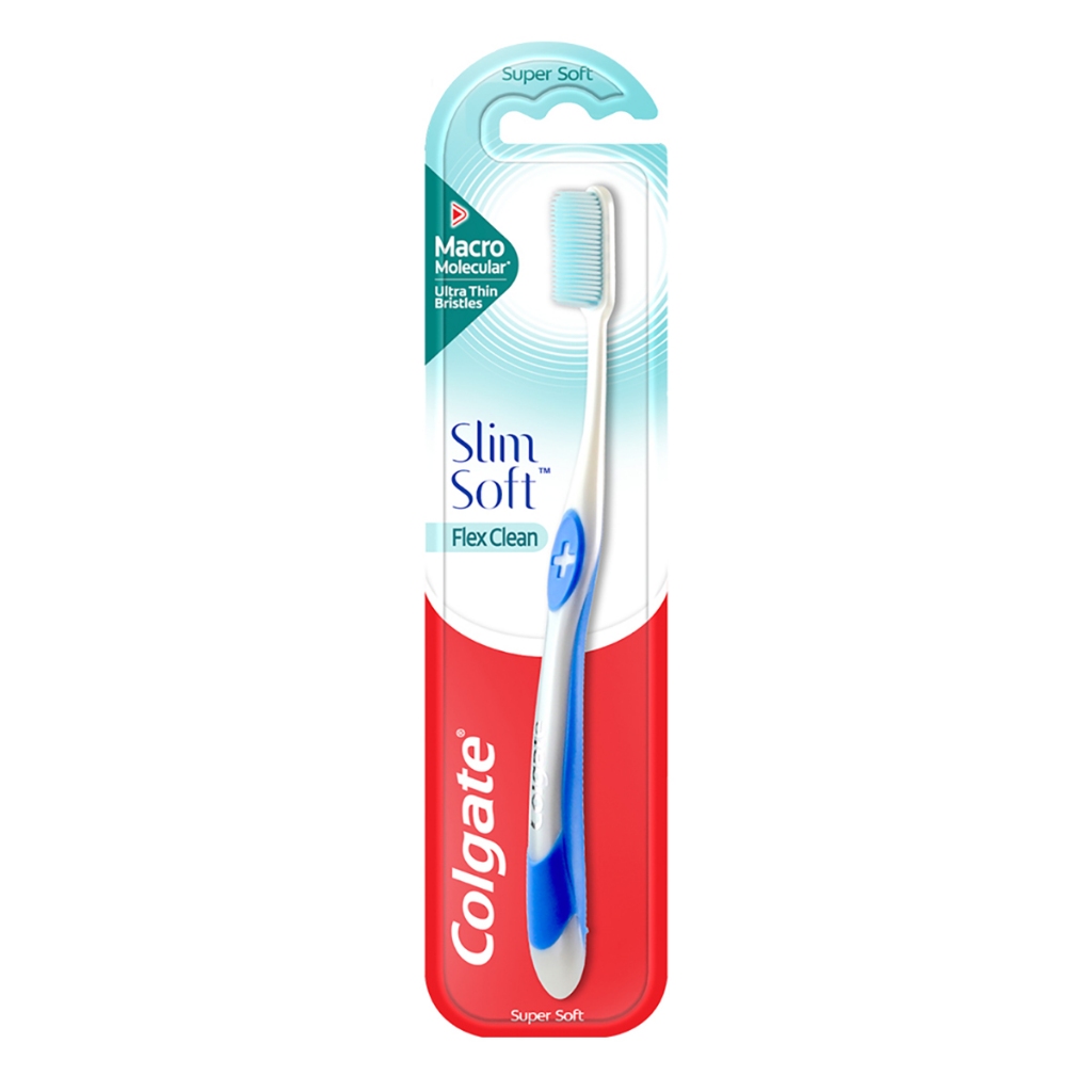 [HB Gift] Bàn chải Colgate Slimsoft Flex Clean nguyên khối siêu mềm mảnh, sạch sáng bóng