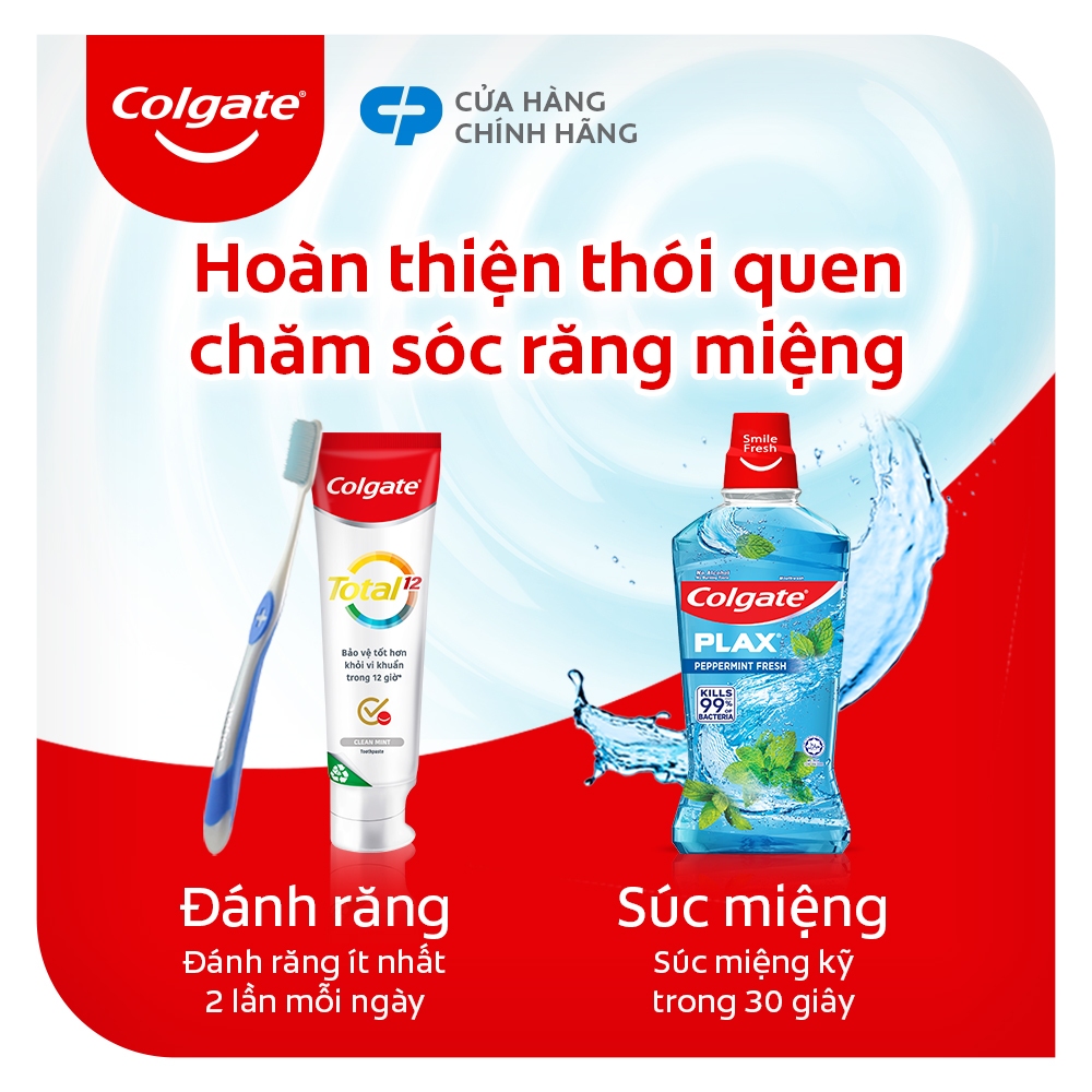 [HB Gift] Bàn chải Colgate Slimsoft Flex Clean nguyên khối siêu mềm mảnh, sạch sáng bóng