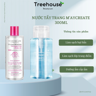 Nước Tẩy Trang Maycreate 300ml Nắp Nhún Tẩy Sạch Bụi Bẩn Bã Nhờn TREEHOUSE SHOP