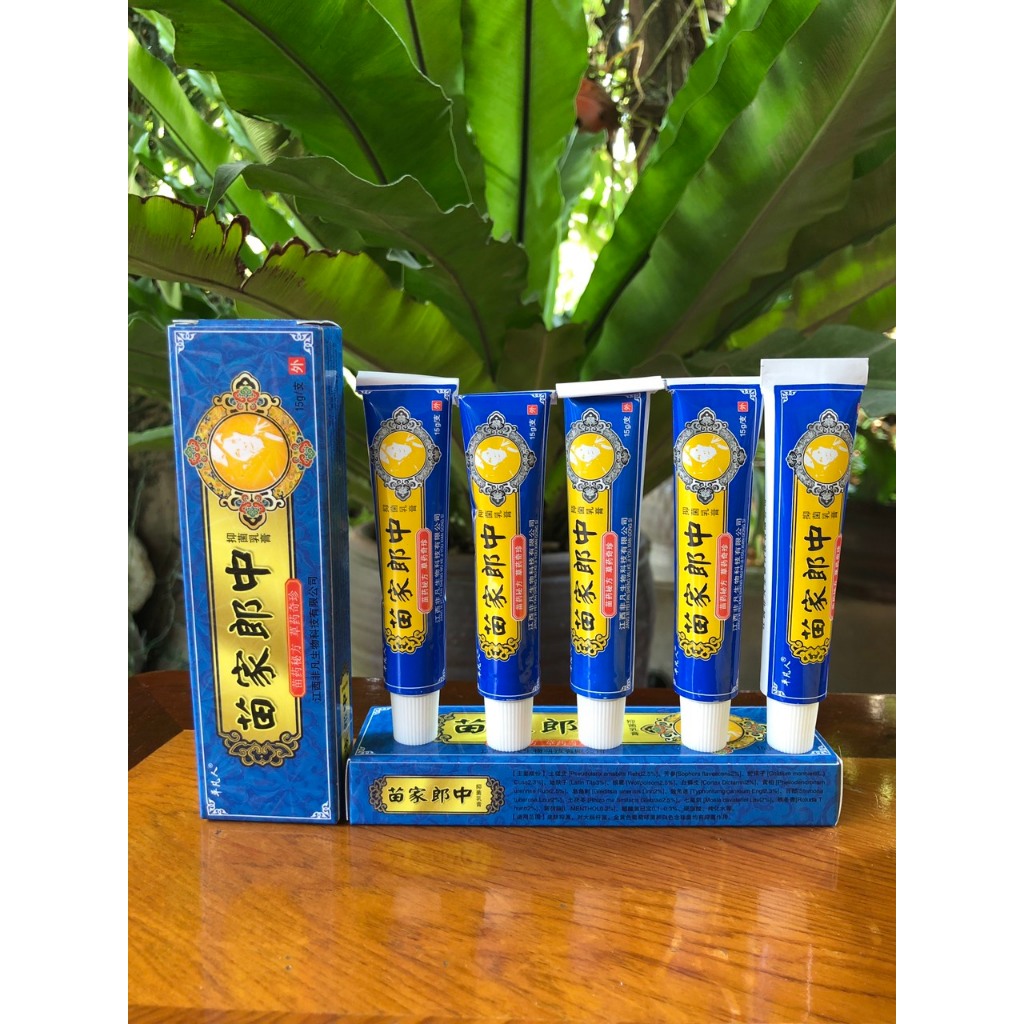 Combo 5 tuýp kem bà lão xanh bôi nấm ngứa, hắc lào, chàm khô da