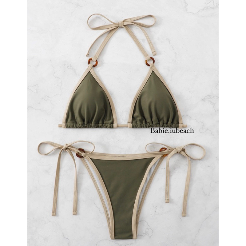 [ Có sẵn - Hoả tốc ] Bikini 2 mảnh oliu🫒 Xs/S