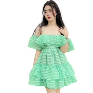 THANH LÝ ĐẦM BABYDOLL TRỄ VAI HAI TẦNG