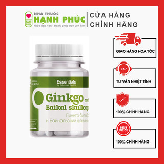 Ginkgo and Baikal skullcap - Thực Phẩm Bảo Vệ Sức Khỏe Essentials by Siberian Health (30 Viên)