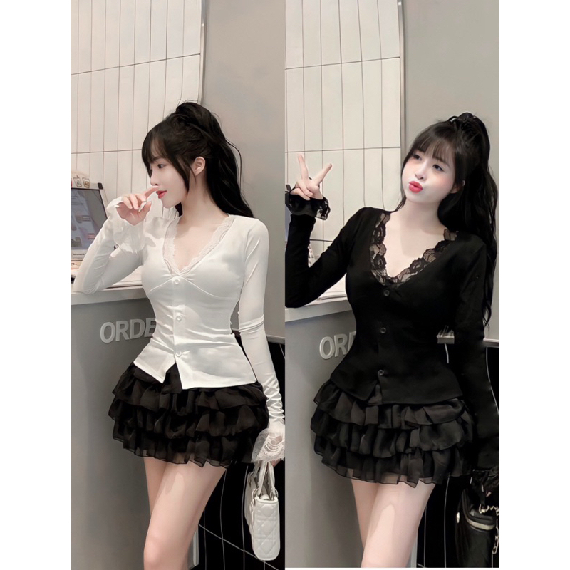 SET CROP PULL CHỮ TAY PHỐI + JOGGER XANH 💎