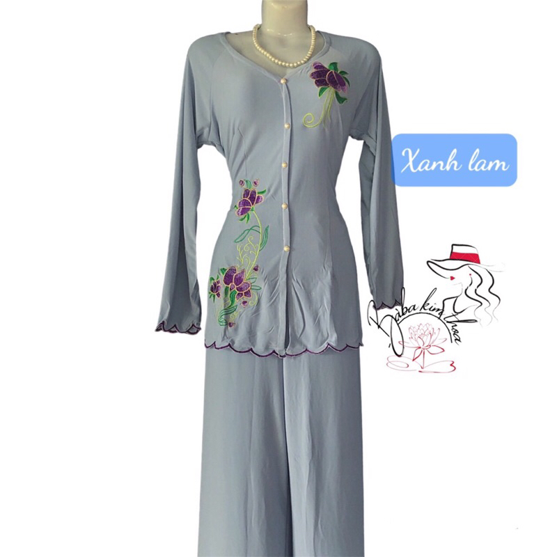 Bộ BABA MÀU may sẵn thêu hoa mặc vừa