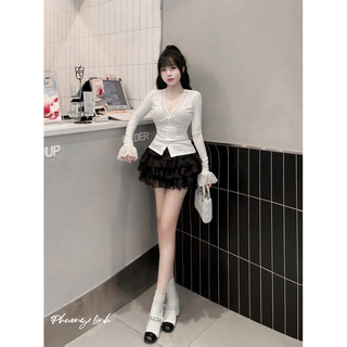 SET CROP PULL CHỮ TAY PHỐI + JOGGER XANH 💎