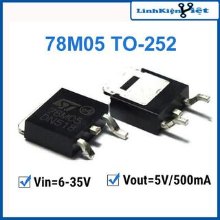 Ic chức năng 78M05 TO252 dùng trong mạch nguồn