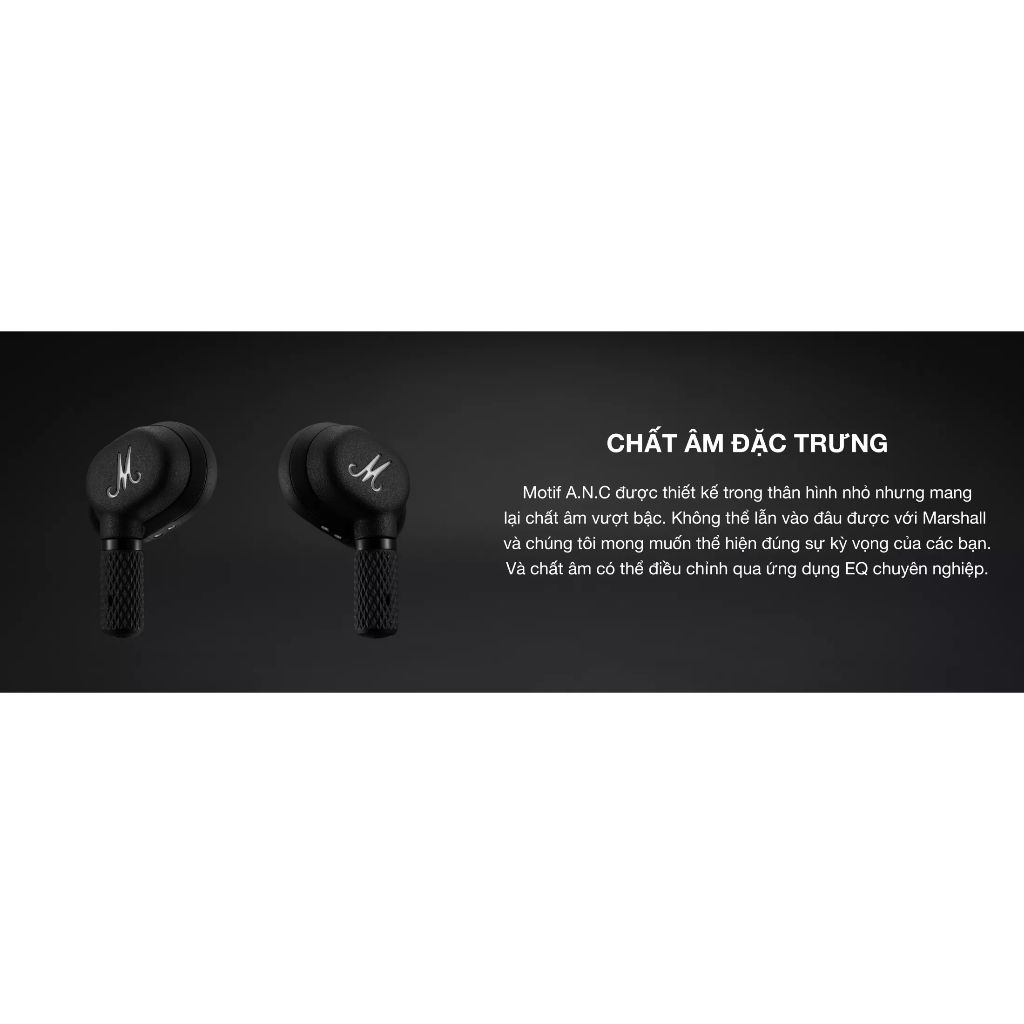 [Mã INBAU40 giảm 40K đơn 249K] Tai Nghe Bluetooth Marshall MOTIF A.N.C Không Dây Bass Mạnh Chống Ồn Bảo Hành 2 Năm