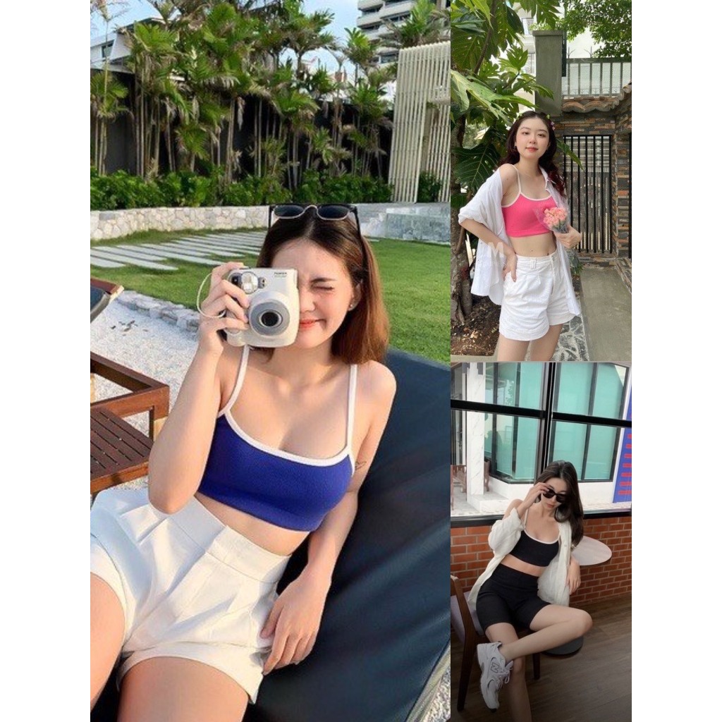 Áo croptop hai dây comfy năng động  Sofm Wear- Chuyên Jeans Nữ