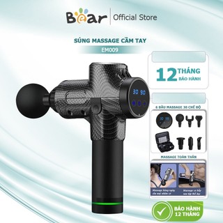 Súng Massage 6 Đầu 6 Chế Độ - Máy massage EM009 toàn thân cầm tay 6 đầu, Súng mát xa cơ cho người tập GYM