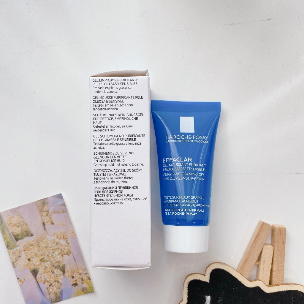 Sữa rửa mặt La Roche Posay da dầu mụn Foaming Gel sạch da mặt SRM Laroche posay mini 15ml