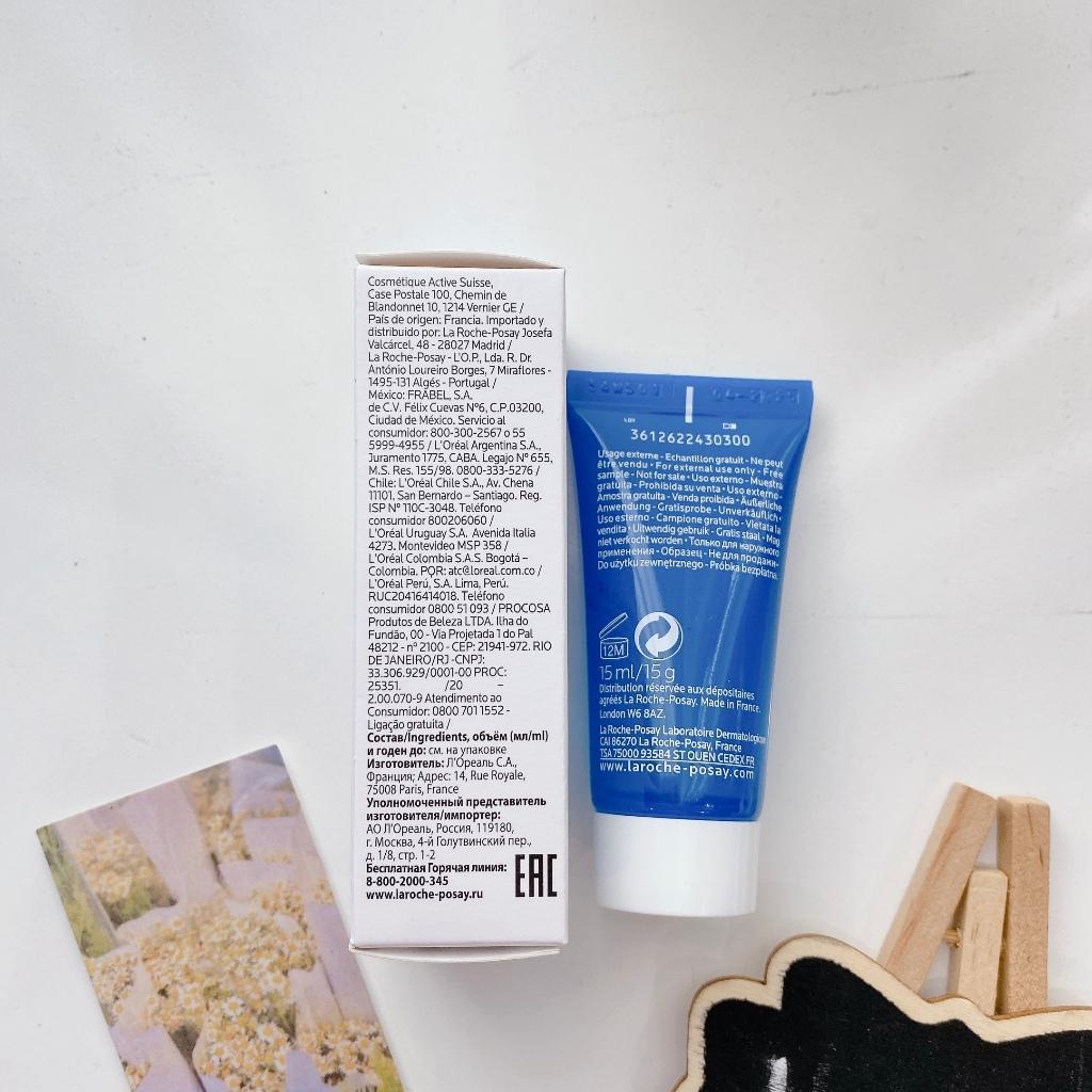 Sữa rửa mặt La Roche Posay da dầu mụn Foaming Gel sạch da mặt SRM Laroche posay mini 15ml