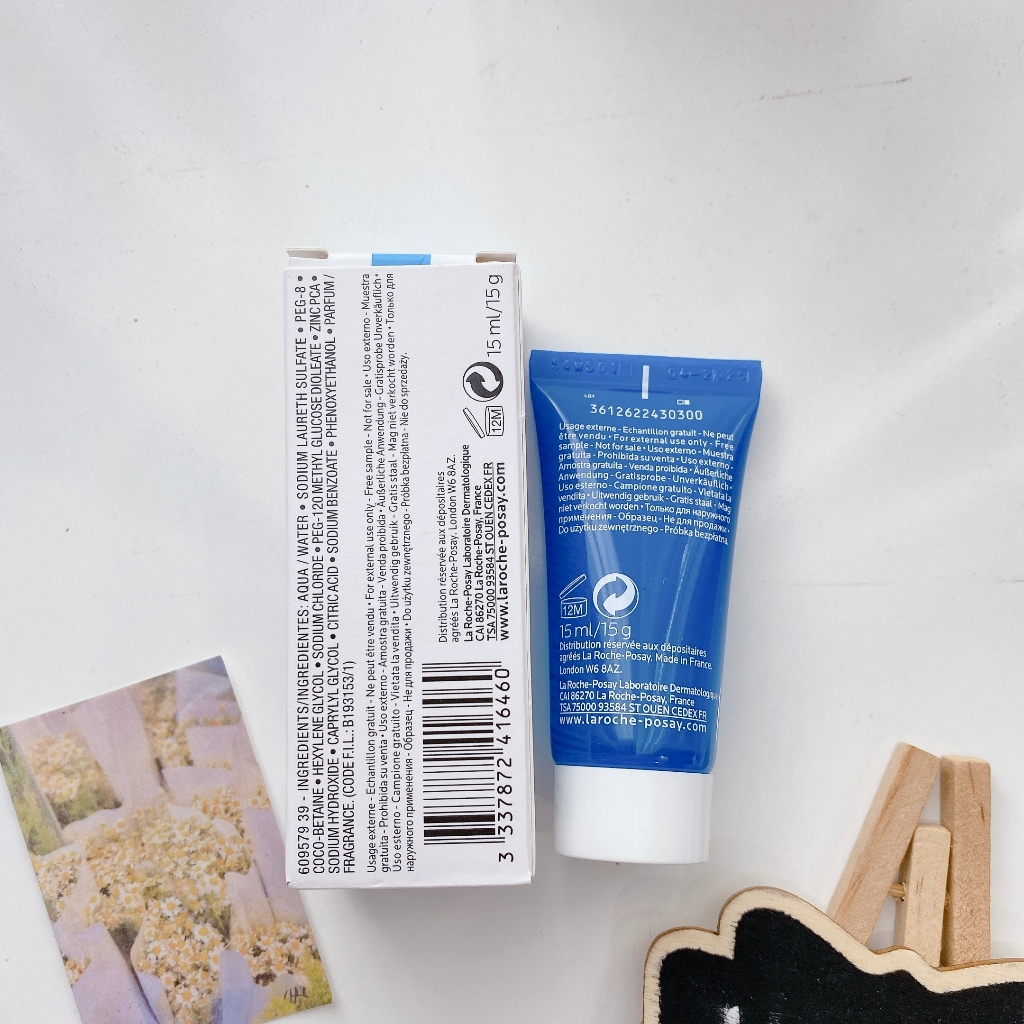 Sữa rửa mặt La Roche Posay da dầu mụn Foaming Gel sạch da mặt SRM Laroche posay mini 15ml