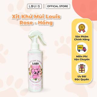 Xịt Khử Mùi Chó Mèo Louis Rose 250ml, Xịt Kháng Khuẩn Dưỡng Lông Thú Cưng Trị Tật Đi Bậy Chính Hãng