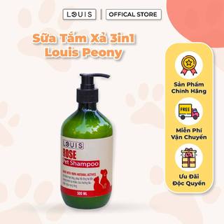 Sữa Tắm xả 3in1 LOUIS PEONY 3-500ML Cho Chó Mèo Mượt Lông Lưu Hương Ngăn Ngừa Ve Rận Nấm Ngứa