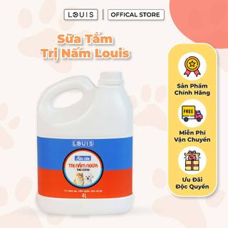 Sữa Tắm Trị Nấm Cho Chó Mèo Louis 4L, Sữa Tắm Trị Nấm Ngứa Thú Cưng Dưỡng Lông Phục Hồi Da