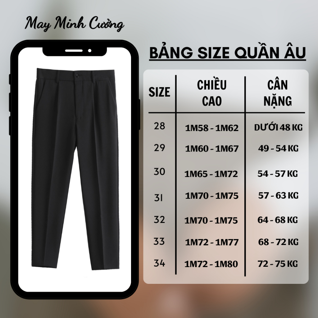 Quần tây baggy nam Hàn Quốc, Quần đi học, đi làm, mềm mại co giãn chống nhăn QB