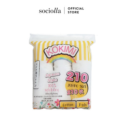 Bông Tẩy Trang KOKIMI Cotton Pad 210 Miếng Tròn