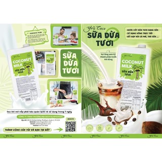 Sữa Dừa Tươi Youcoco Sữa Dừa Uống Trực Tiếp,Pha Cà Phê Trà Sữa Sinh Tố- Coconut Milk,coffee barista, smoothie- 1L