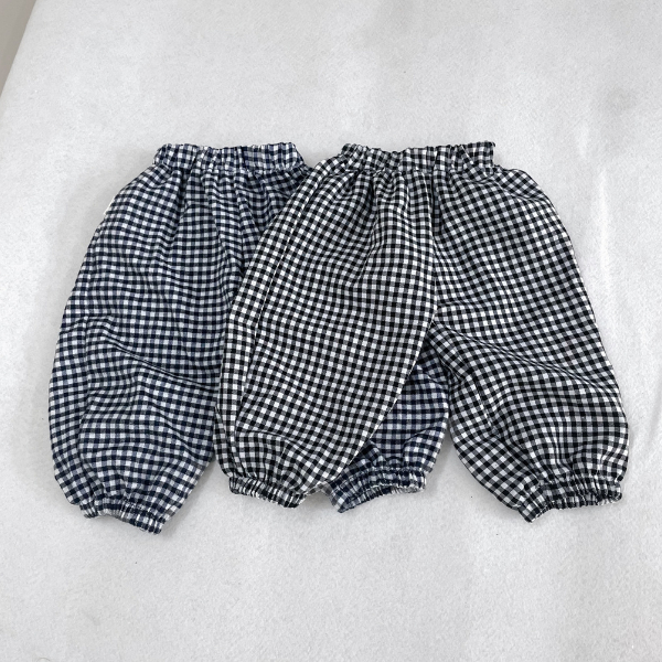 TE463 - Quần kẻ ca ro cho bé trai bé gái năng dộng chất thô mềm mại size 9-17kg