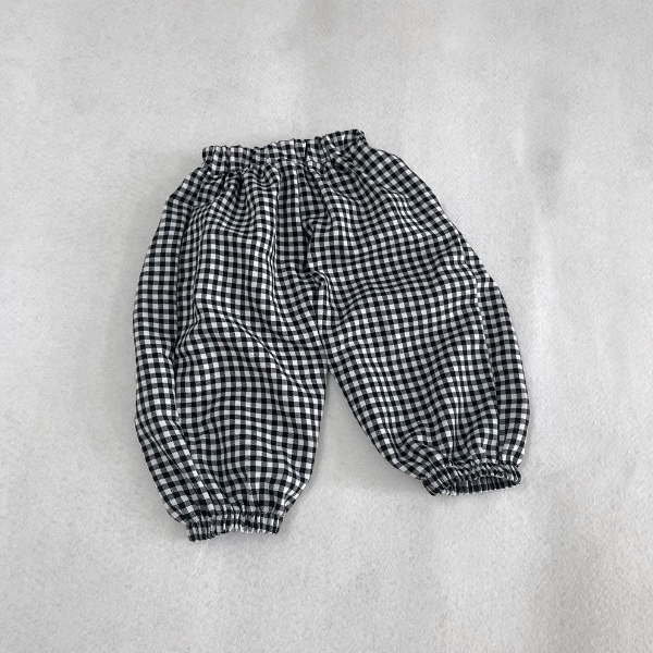 TE463 - Quần kẻ ca ro cho bé trai bé gái năng dộng chất thô mềm mại size 9-17kg