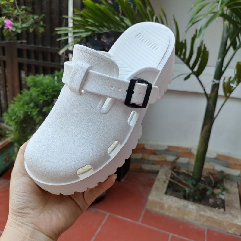 Dép Sục nữ đế cao 5cm cao su êm ái,Giày hở gót đế răng cưa siêu êm nhẹ siêu bền DH-281