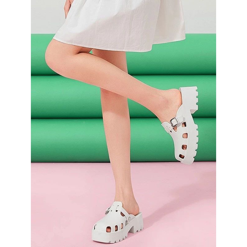 Dép Sục nữ đế cao 5cm cao su êm ái,Giày hở gót đế răng cưa siêu êm nhẹ siêu bền DH-281